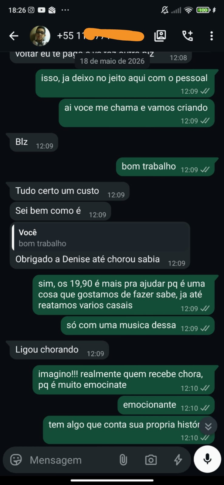 Depoimento real de cliente